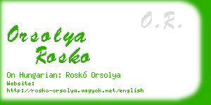 orsolya rosko business card