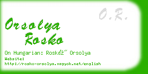orsolya rosko business card